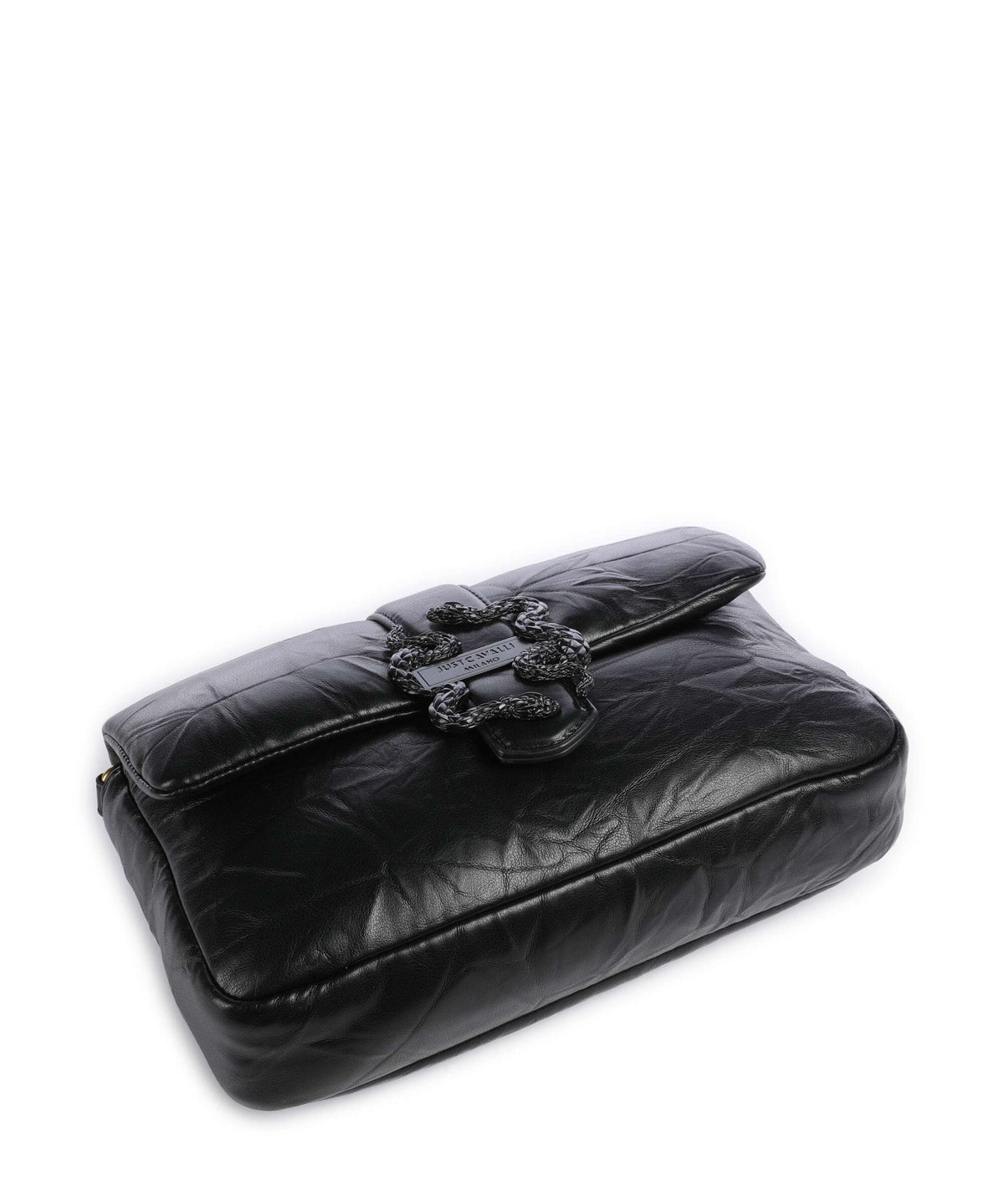 Just Cavalli Iconic Snakes Puffy Shoulder bag black