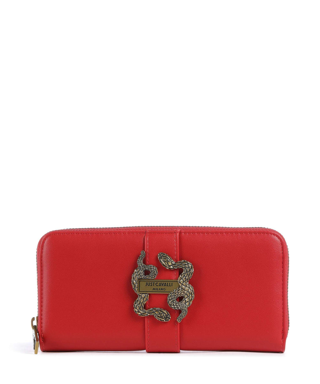 Just Cavalli Iconic Snakes Wallet tango red