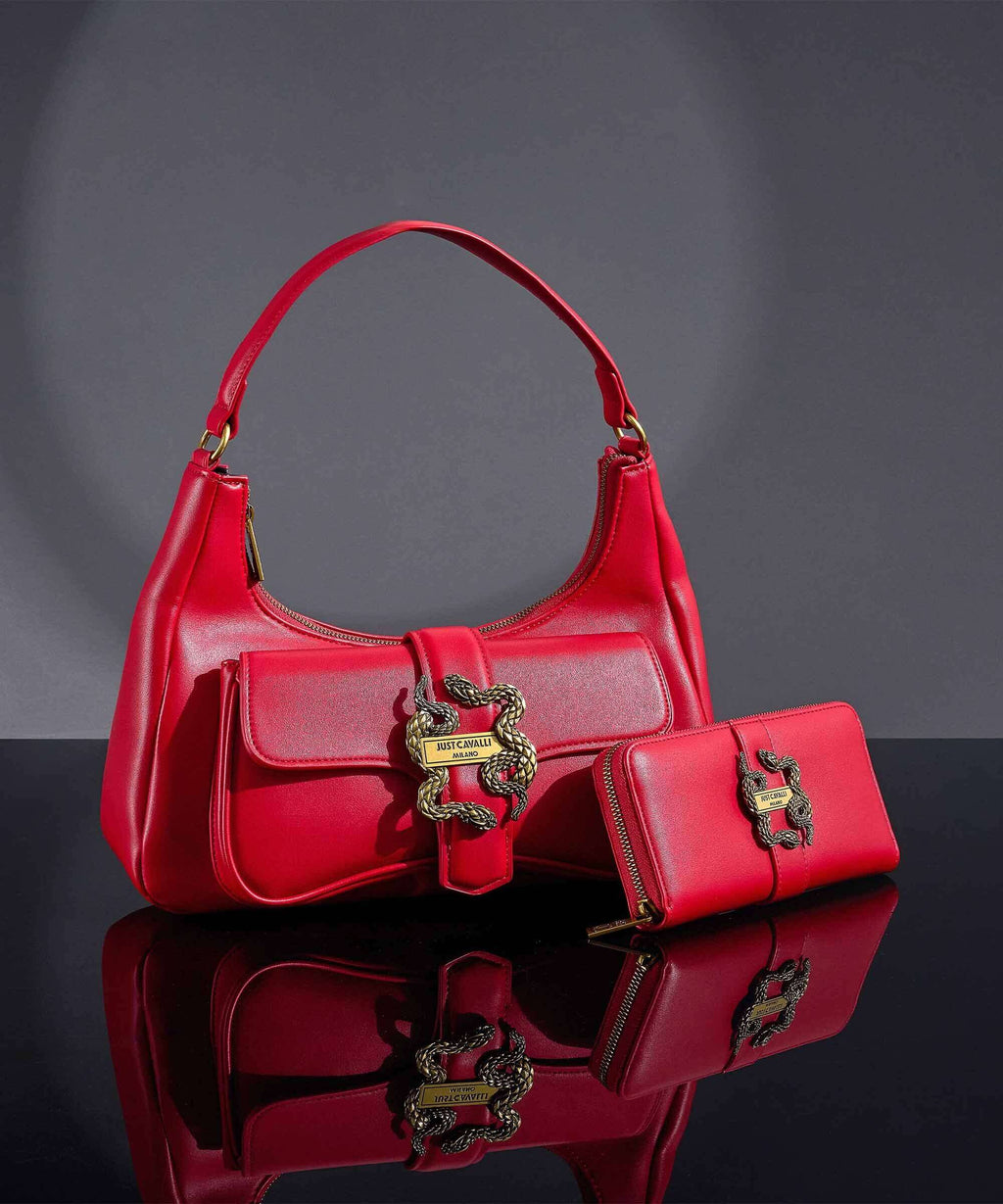 Just Cavalli Iconic Snakes Wallet tango red