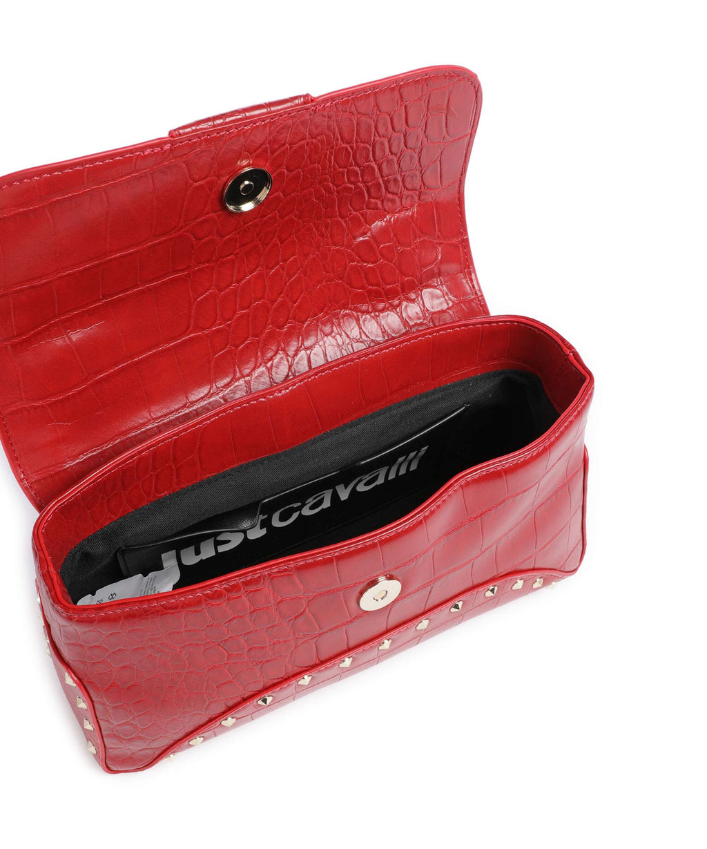 Just Cavalli Studs Shoulder bag tango red