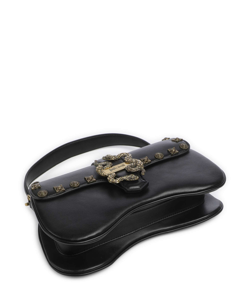 Just Cavalli Iconic Snakes Shoulder bag black