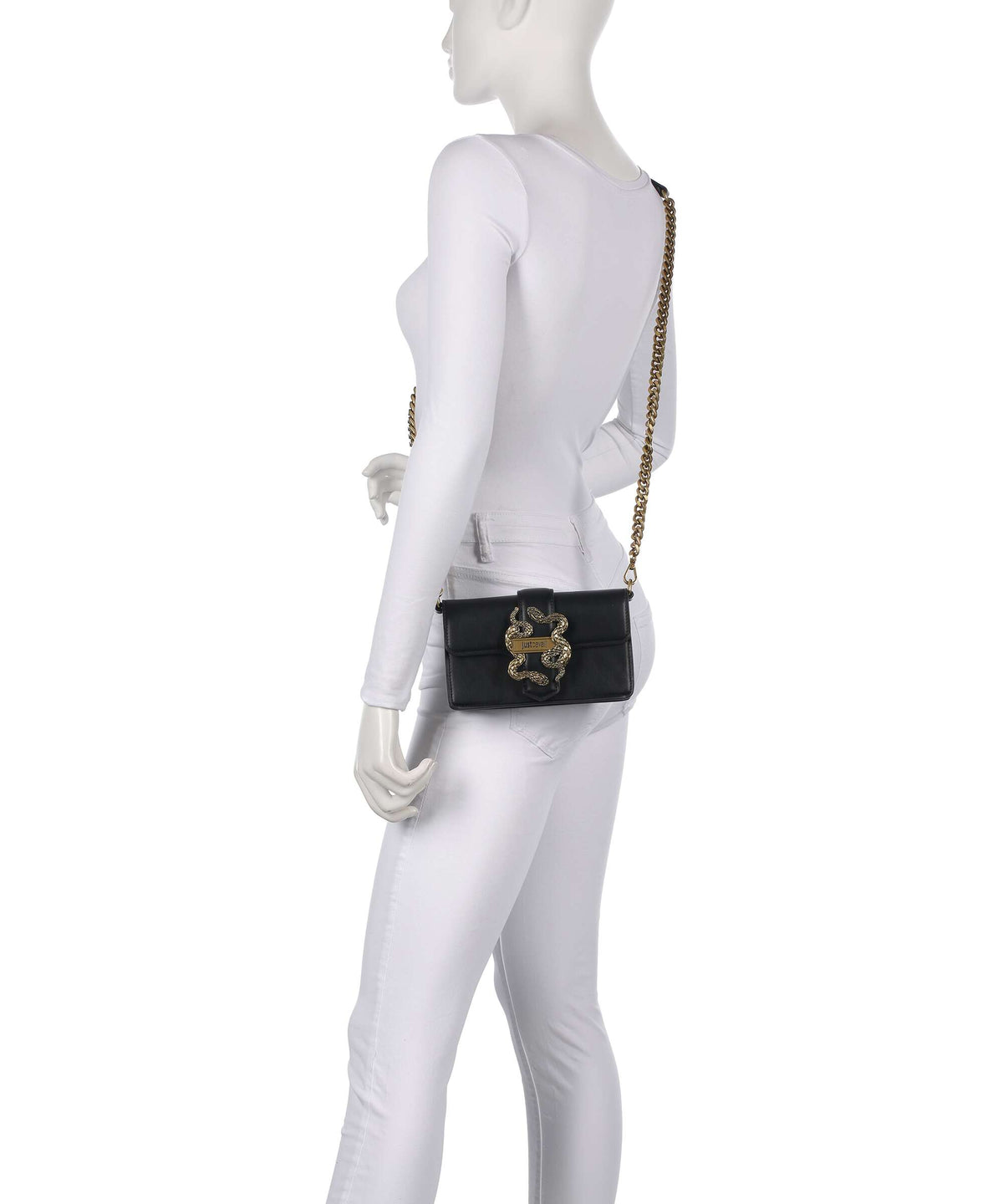 Just Cavalli Iconic Snakes Crossbody bag black