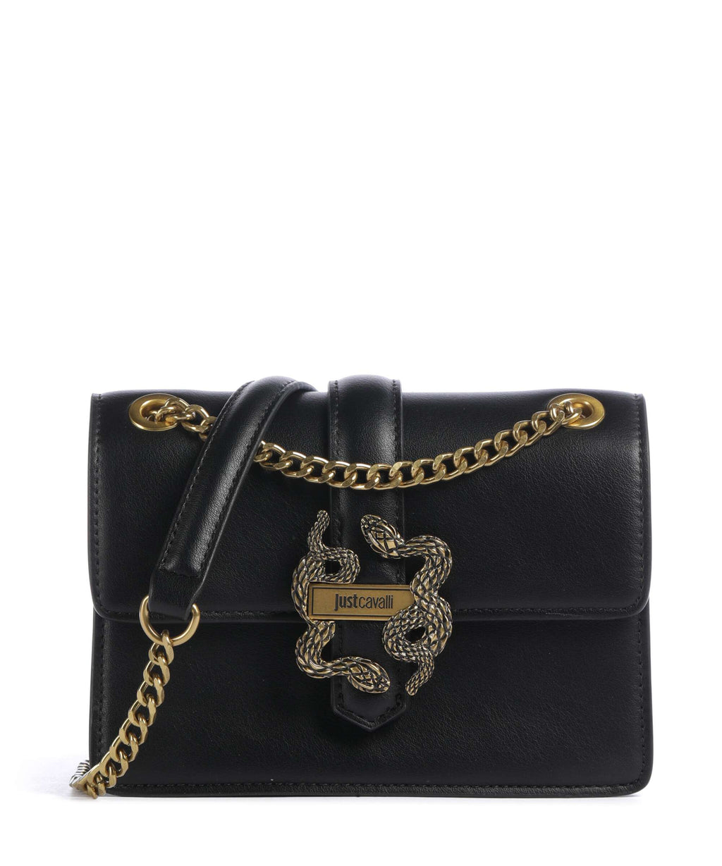 Just Cavalli Iconic Snakes Shoulder bag black