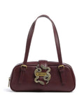 Just Cavalli Iconic Snakes Shoulder bag cordovan