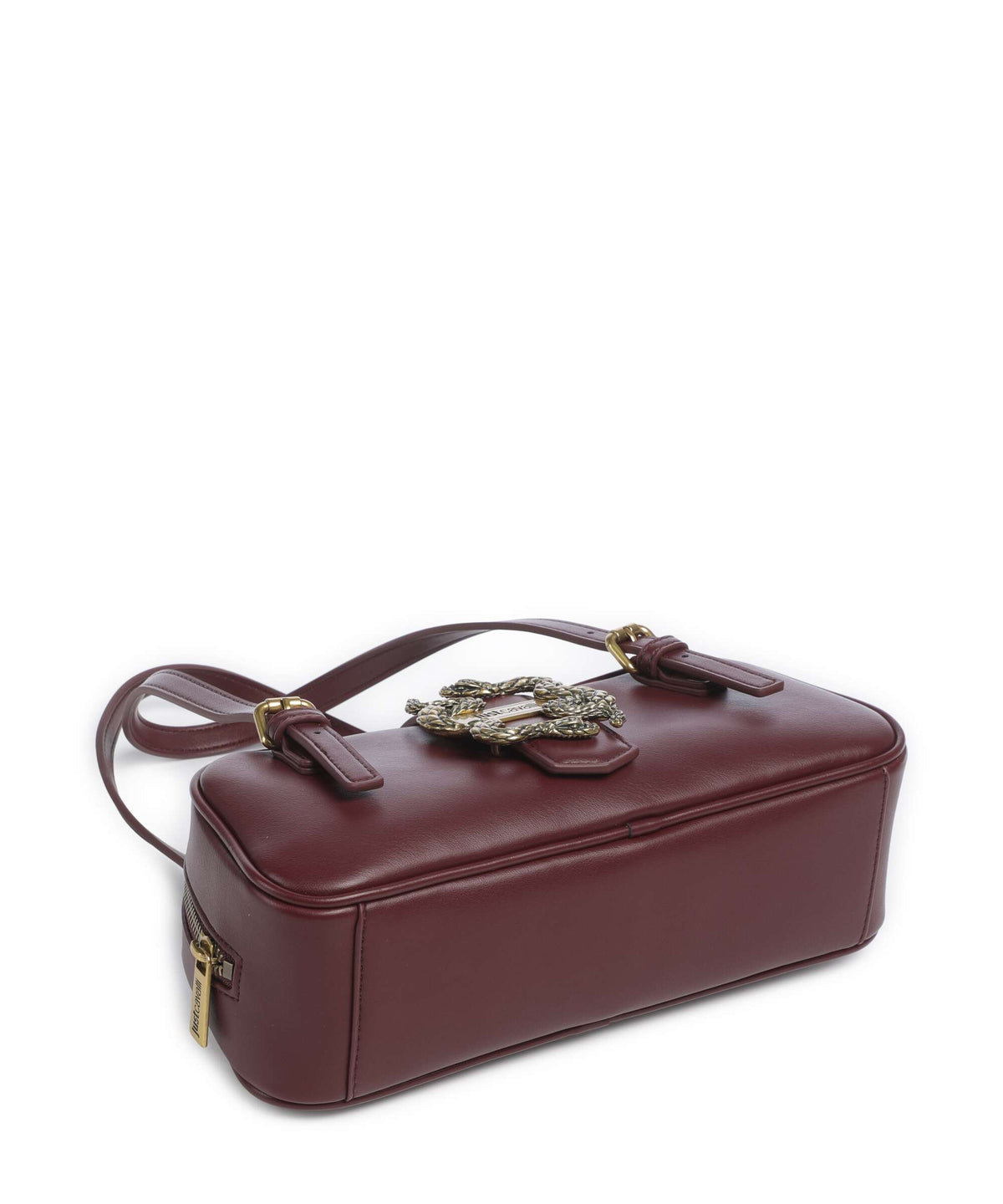 Just Cavalli Iconic Snakes Shoulder bag cordovan