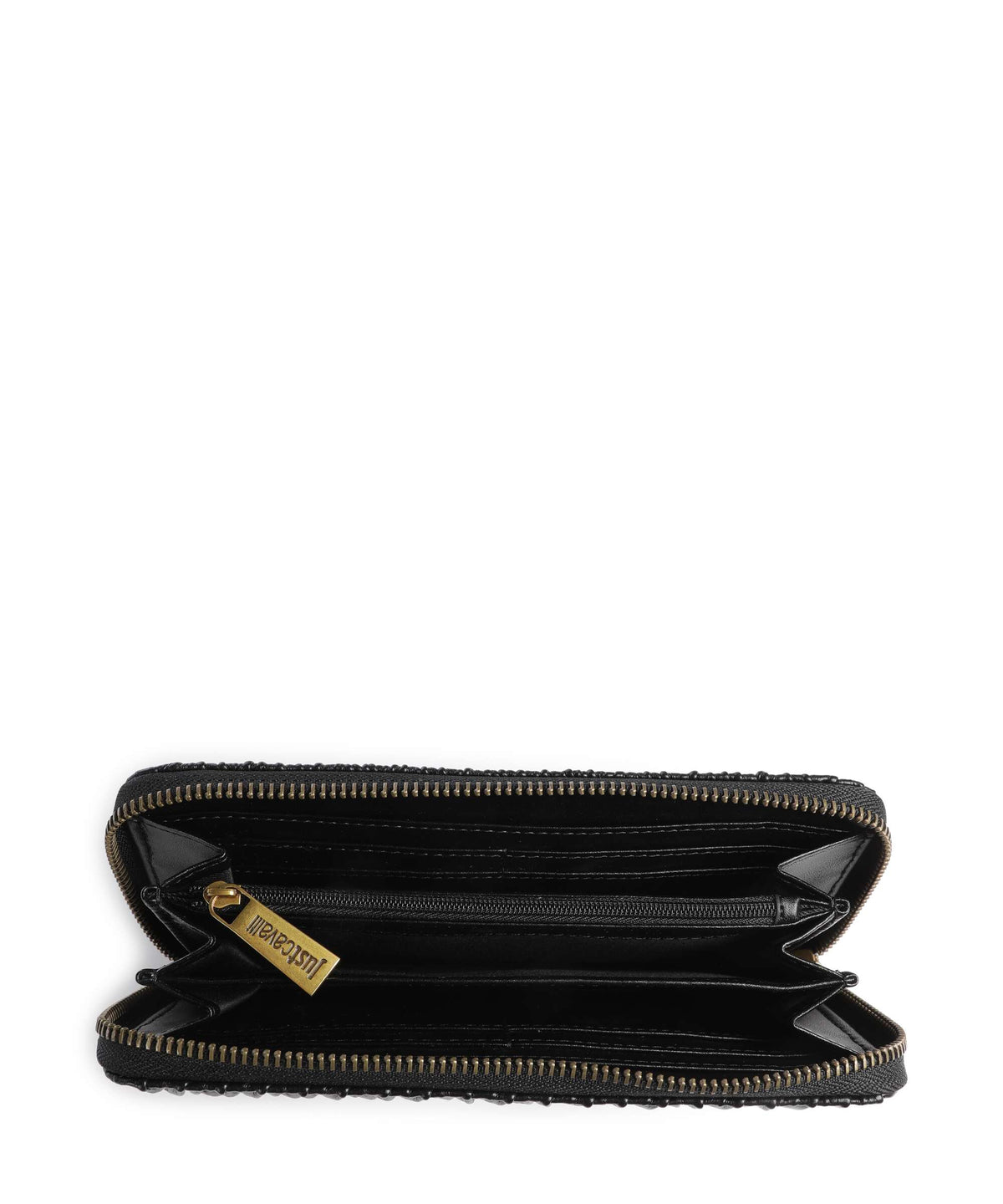 Just Cavalli Iconic Snakes Plisse Soft Wallet black