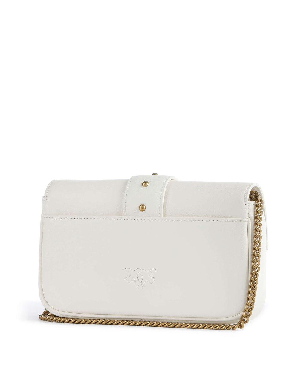 Pinko Love One Pocket Wallet bianco seta/antique gold