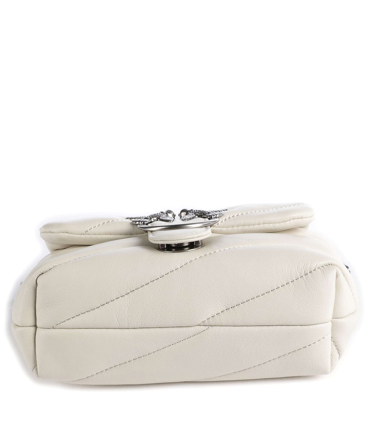Pinko Love Puff Baby Shoulder bag bianco seta/old silver