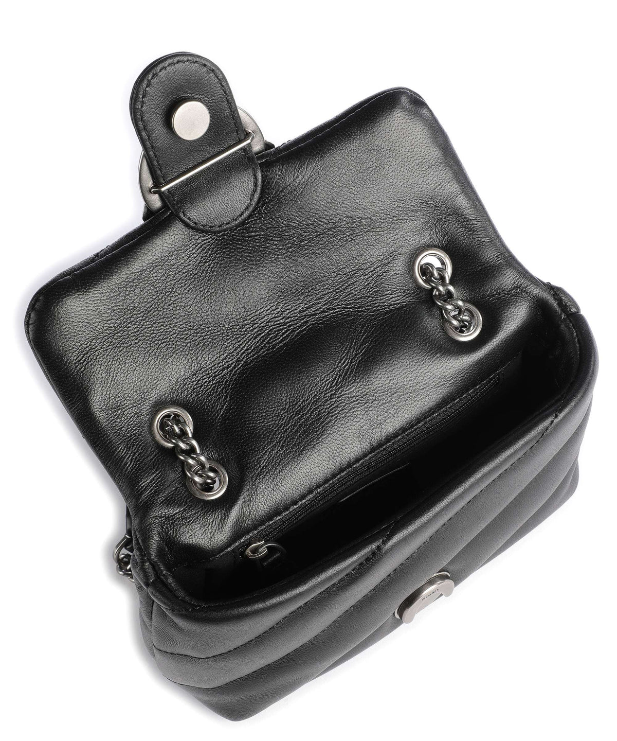 Pinko Love Puff Baby Shoulder bag nero/old silver
