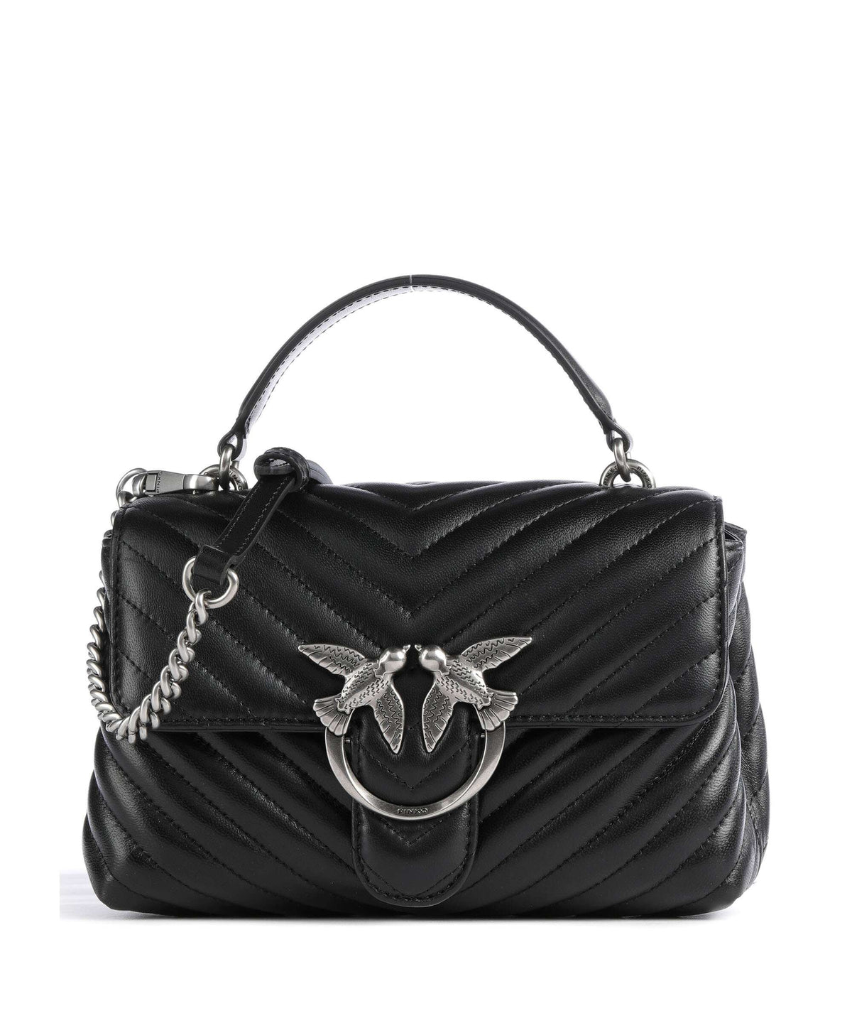 Pinko Love Lady Puff Mini Handbag nero/old silver
