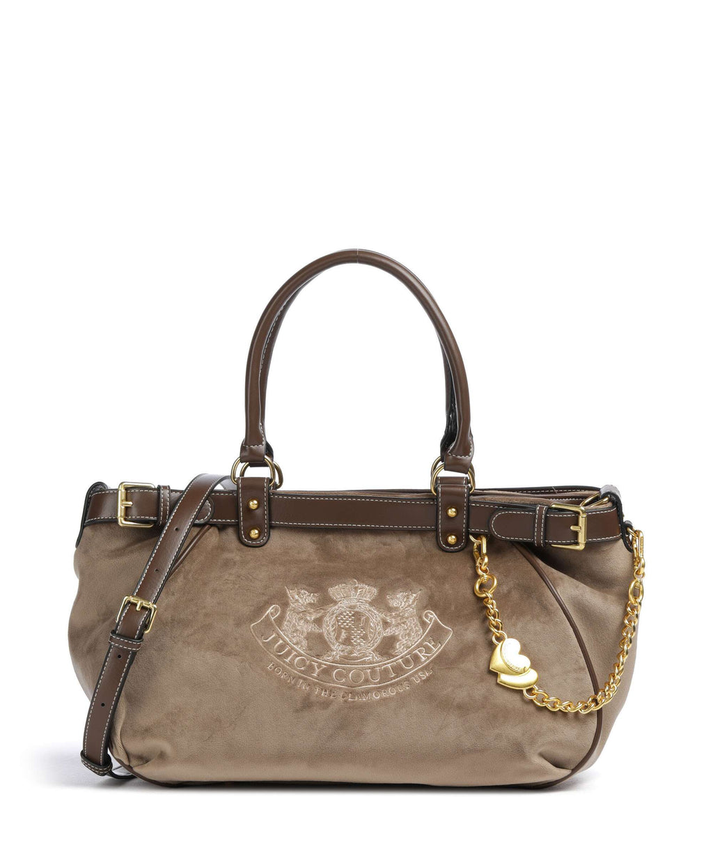 Juicy Couture Twig Narrative Velvet L Tote bag light acorn