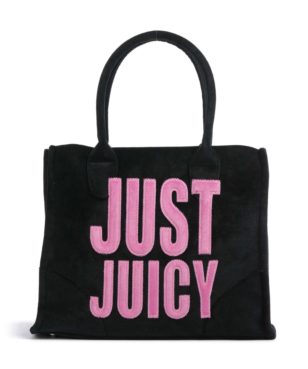 Juicy Couture Iris Patch Velvet L Tote bag black