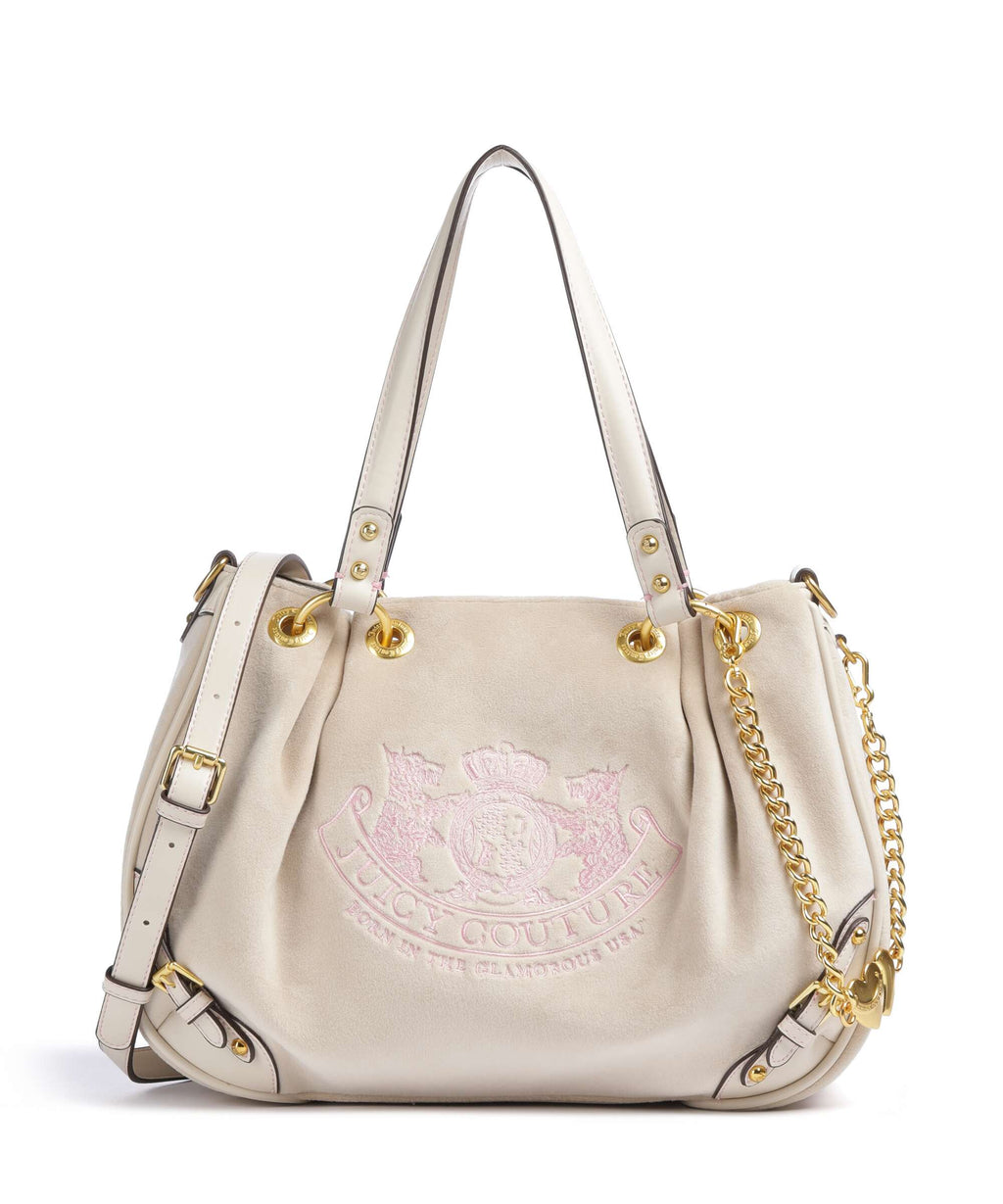 Juicy Couture Twig Narrative Velvet M Hobo bag marshmallow