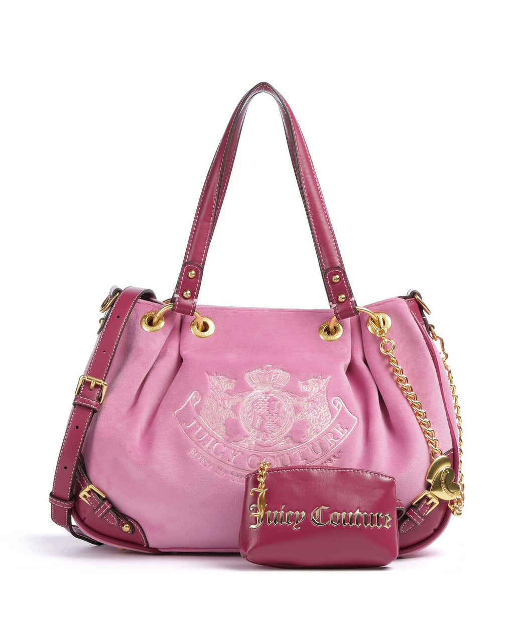 Juicy Couture Twig Narrative Velvet M Hobo bag super pink