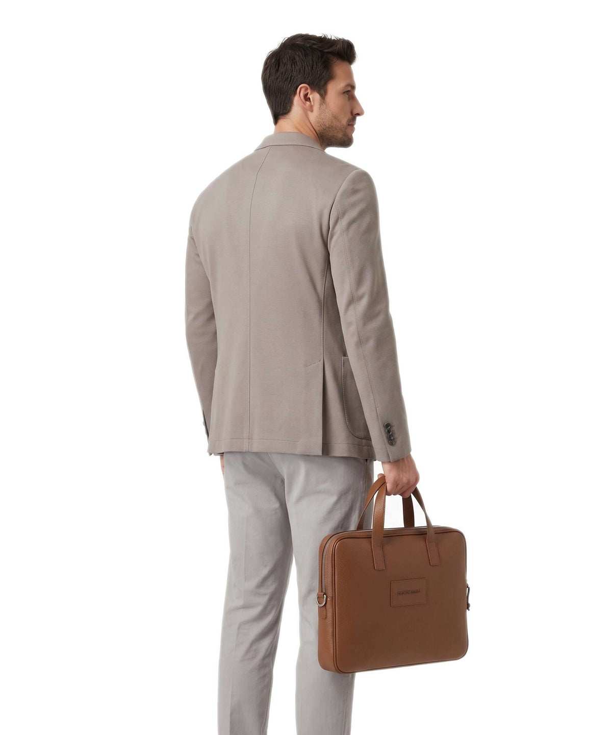 Emporio Armani Business Briefcase mocha bisque