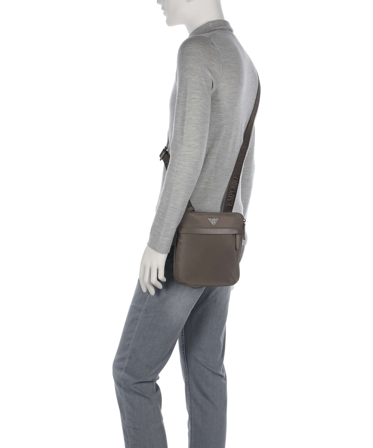 Emporio Armani Nylon Crossbody bag major brown