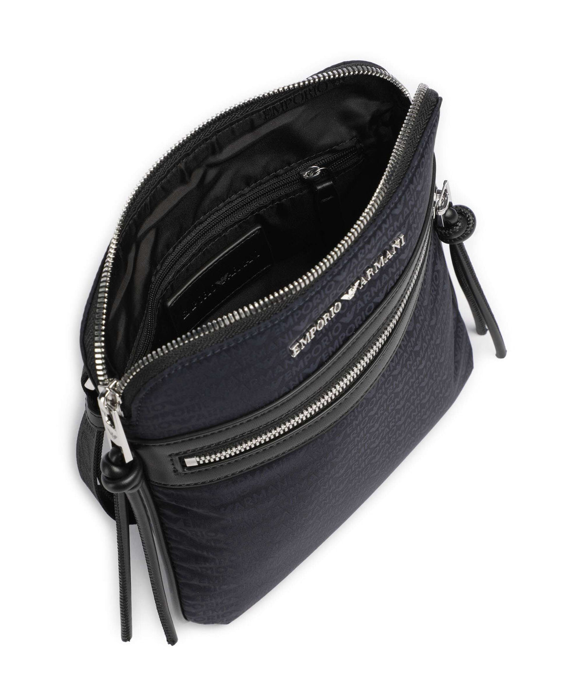 Emporio Armani Monogram Crossbody bag iconico blu navy
