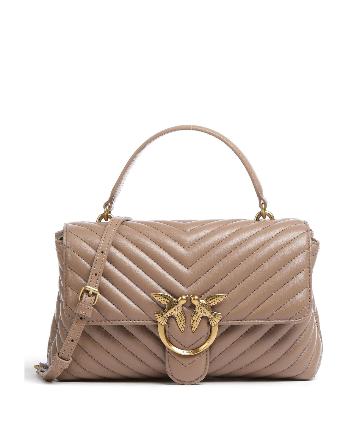 Pinko Love Lady Puff Classic Handbag biscotto zenzero/antique gold