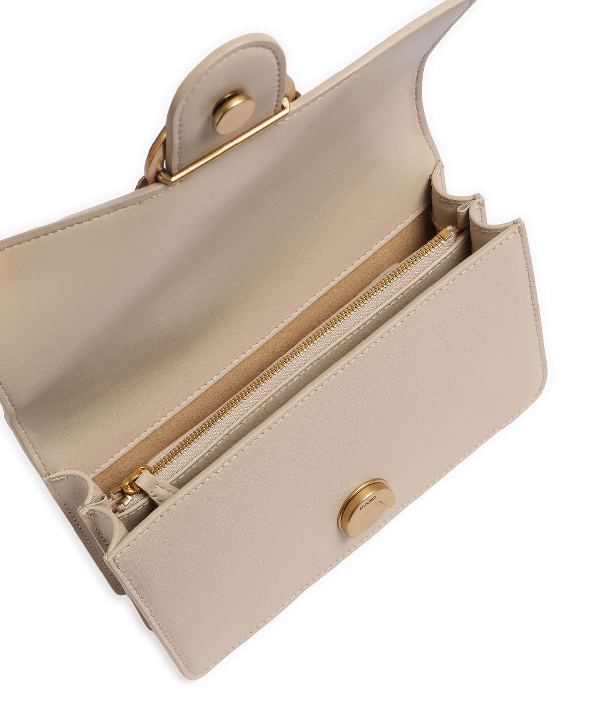 Pinko Love One Mini Shoulder bag beige/grigio fumo/antique gold