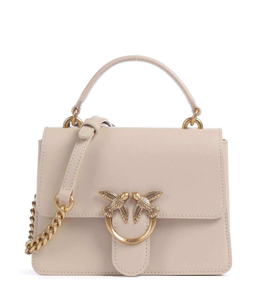Pinko Love One Mini Handbag beige/grigio fumo/antique gold