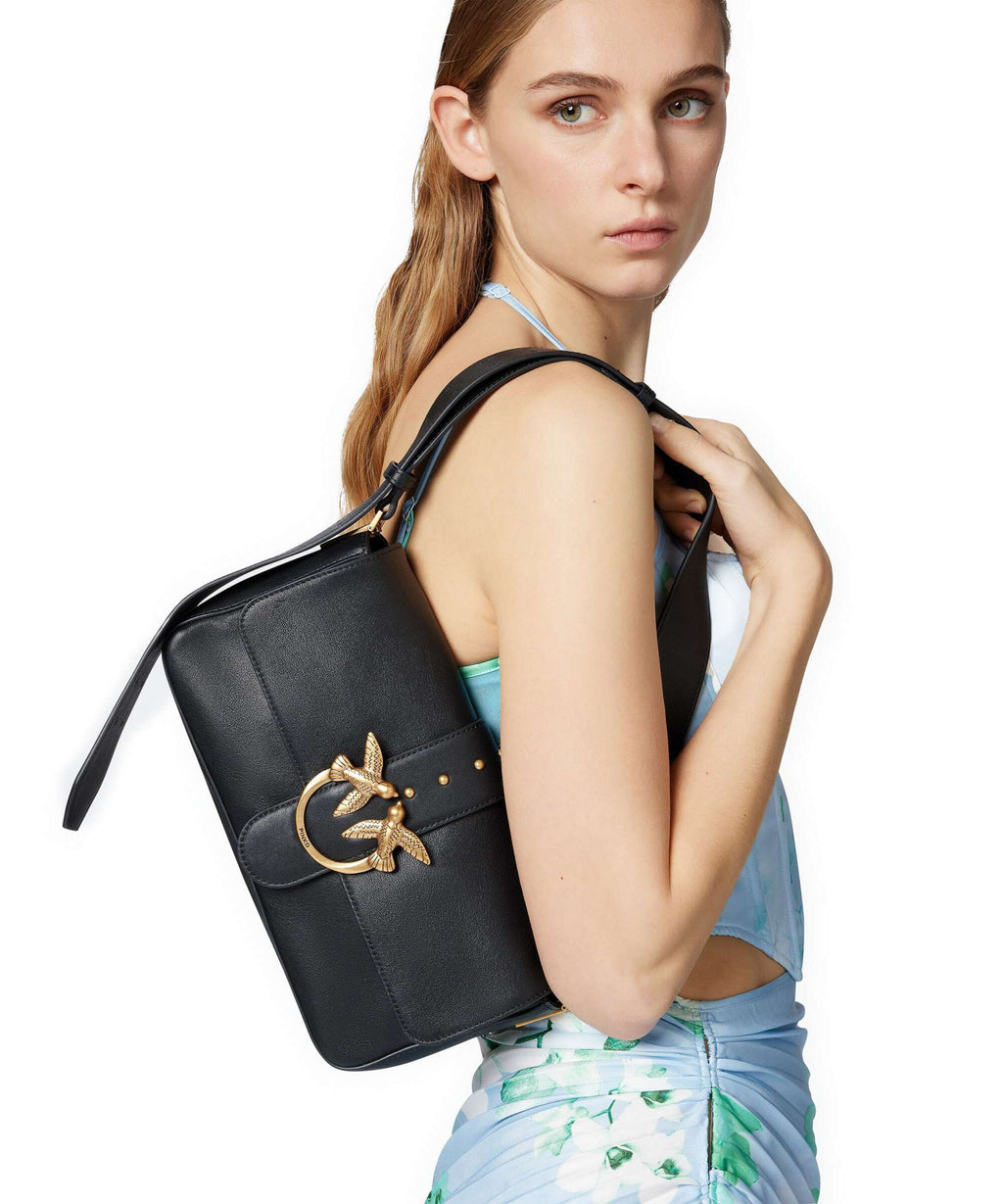 Pinko Love One Classic Slouchy Shoulder bag nero/antique gold