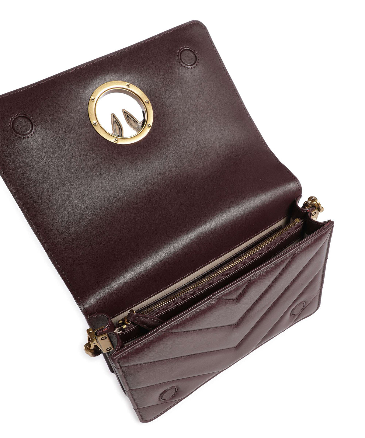 Pinko Love Click Classic Crossbody bag uva di catawba/antique gold