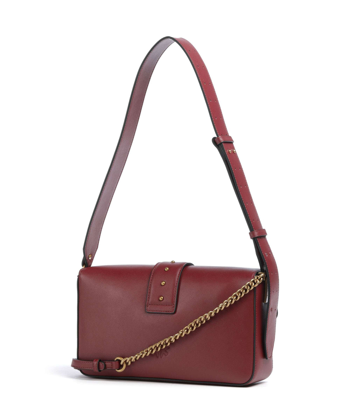 Pinko Love One Classic Slouchy Shoulder bag bordeaux merlot/antique gold