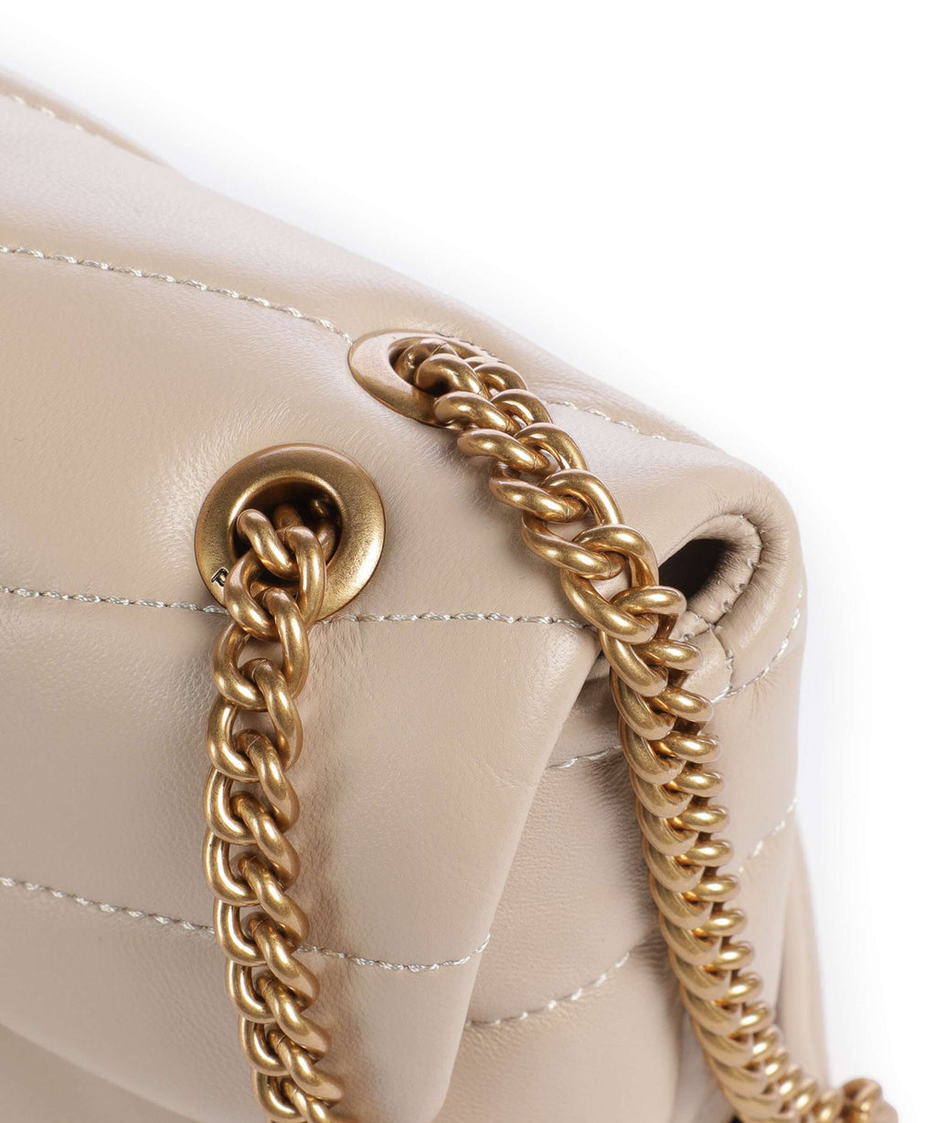 Pinko Love Puff Baby Shoulder bag beige/grigio fumo/antique gold