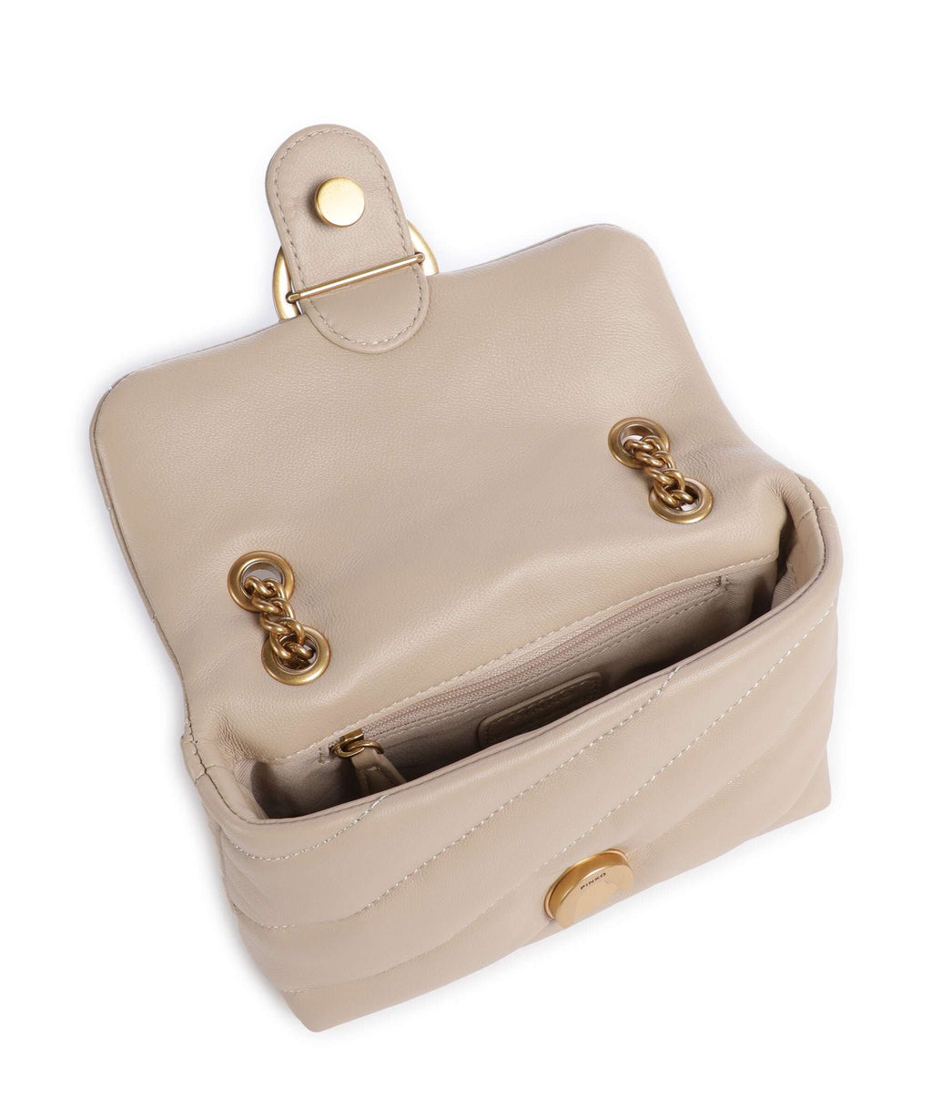 Pinko Love Puff Baby Shoulder bag beige/grigio fumo/antique gold