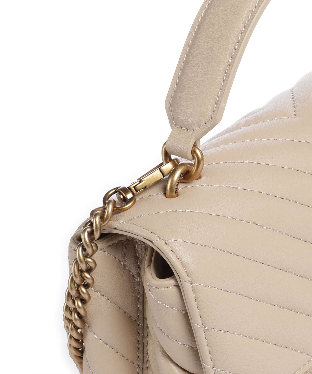 Pinko Love Lady Puff Mini Handbag beige/grigio fumo/antique gold