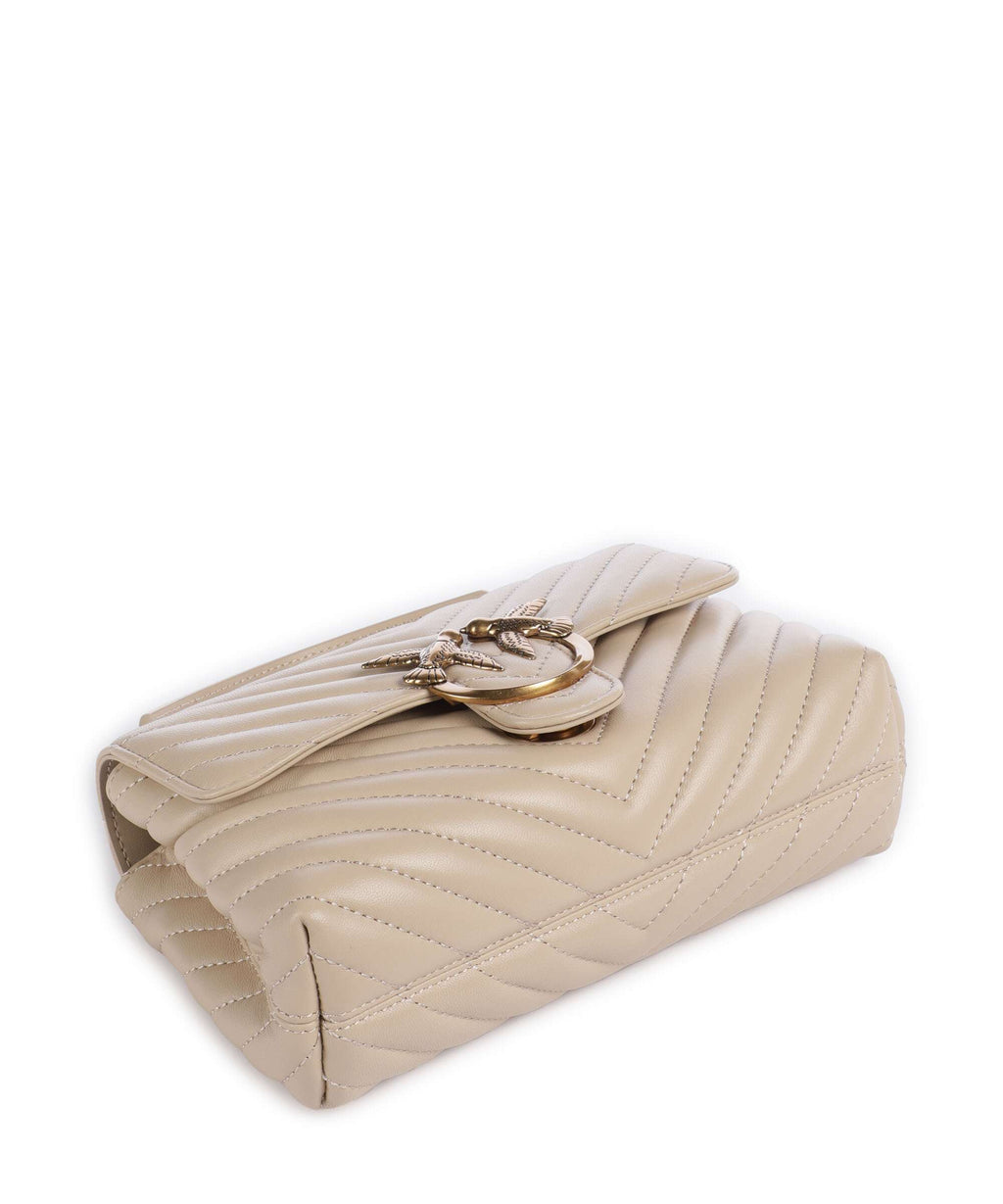 Pinko Love Lady Puff Mini Handbag beige/grigio fumo/antique gold
