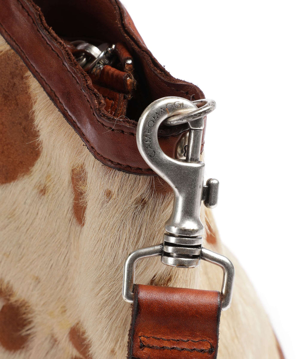 Campomaggi Tote bag bianco/beige/cognac