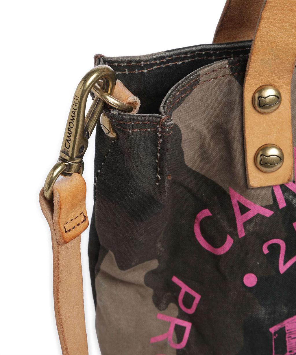 Campomaggi Tote bag camouflage/naturale/fuxia