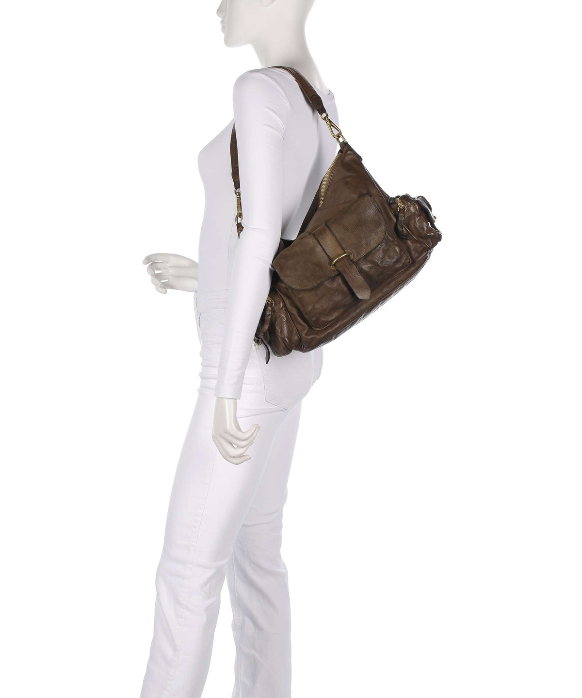 Campomaggi Hobo bag verde militare