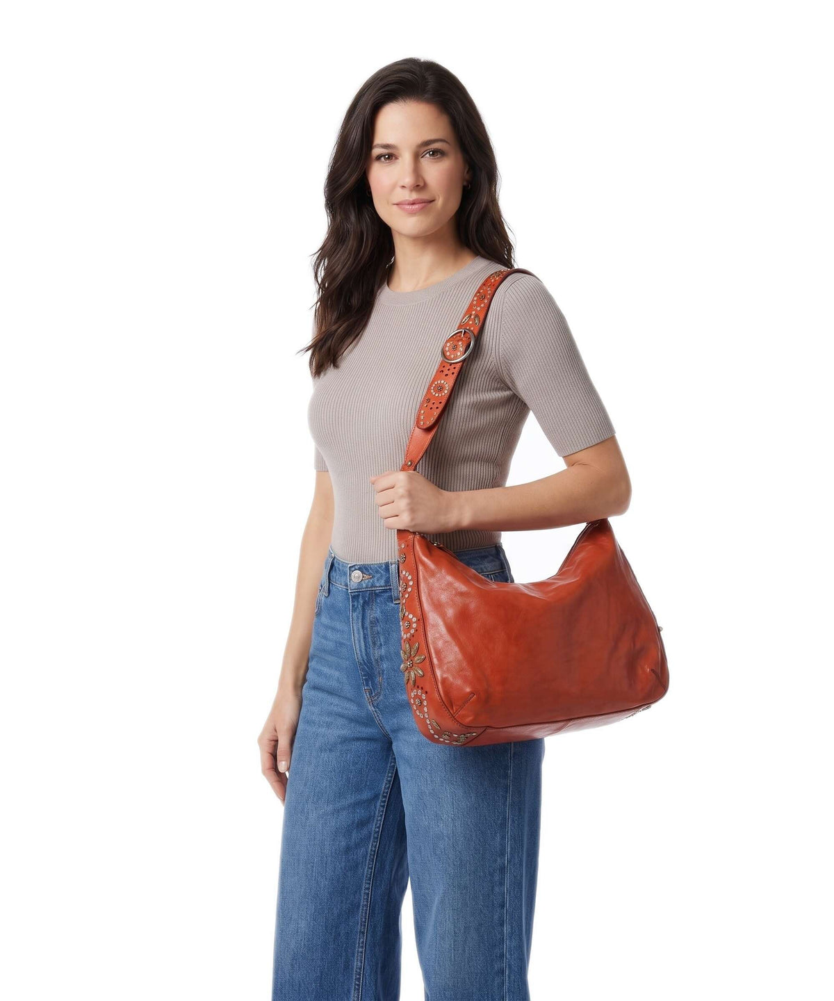Campomaggi Hobo bag brick