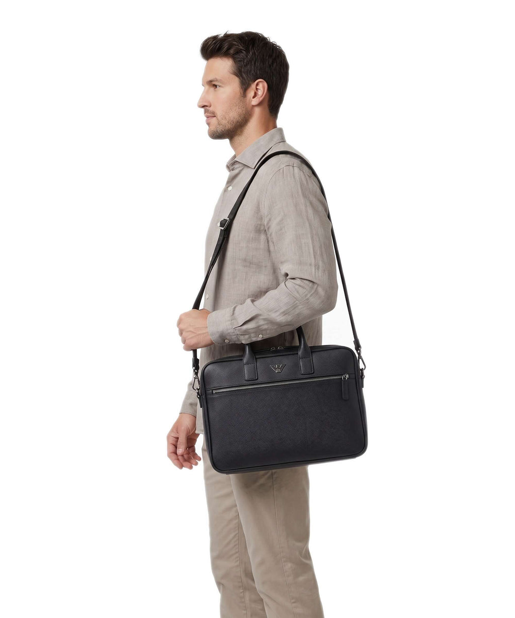 Emporio Armani Business Regenerated Briefcase black