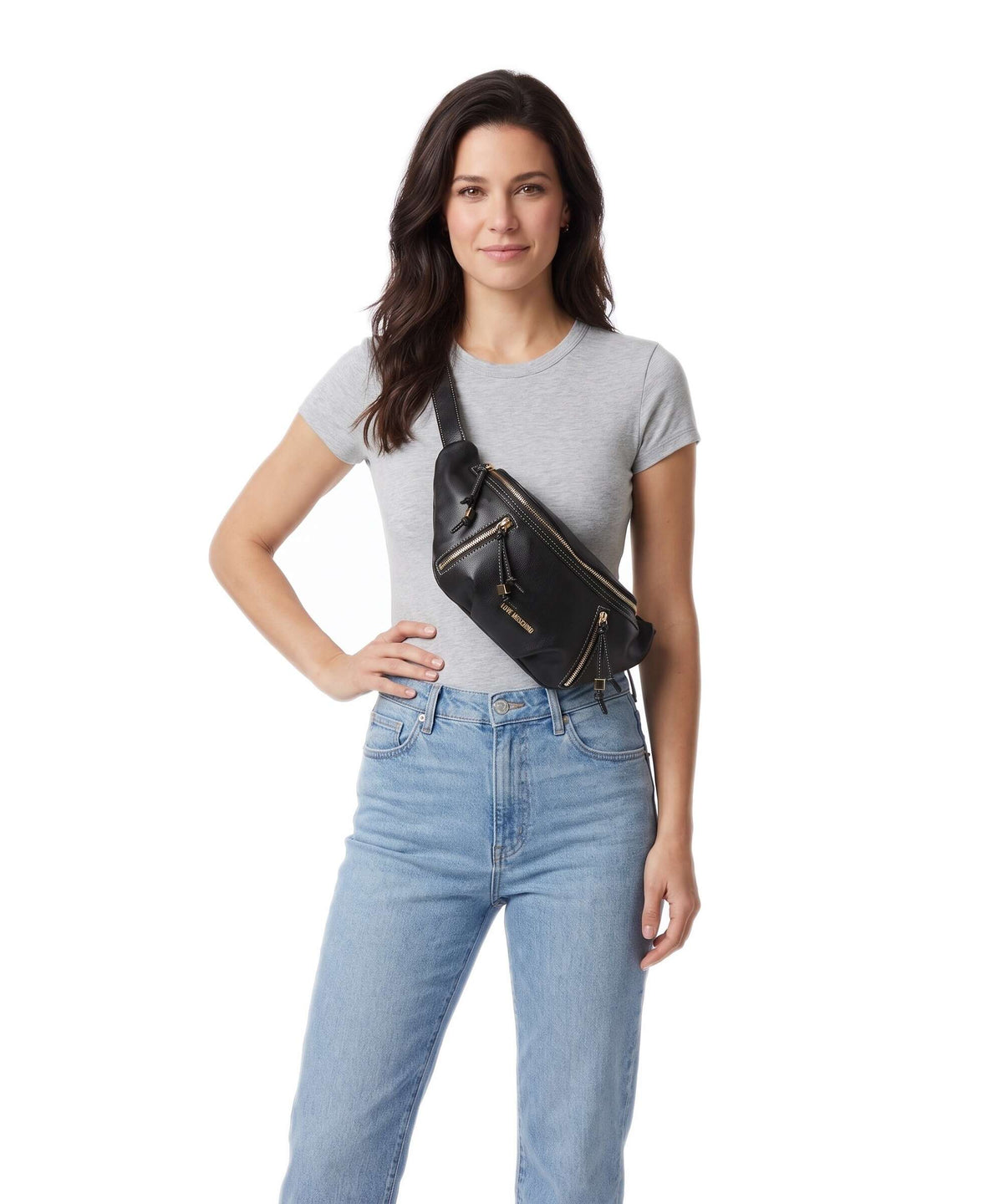 Love Moschino String Belt bag black/black