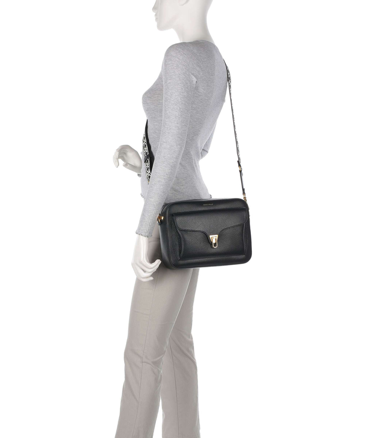 Coccinelle Beat Soft Ribbon Crossbody bag noir