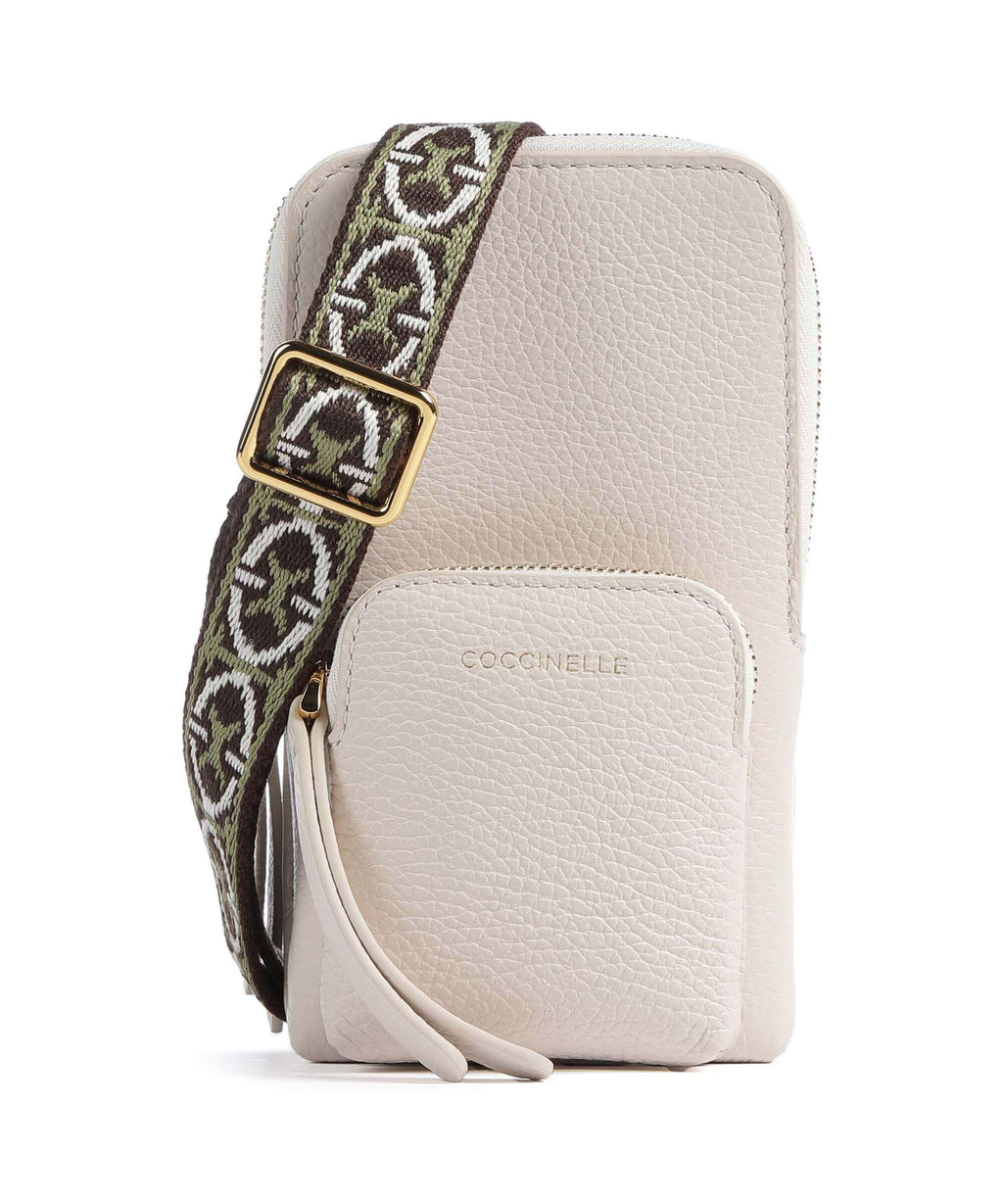 Coccinelle Pixie Phone bag lambskin white