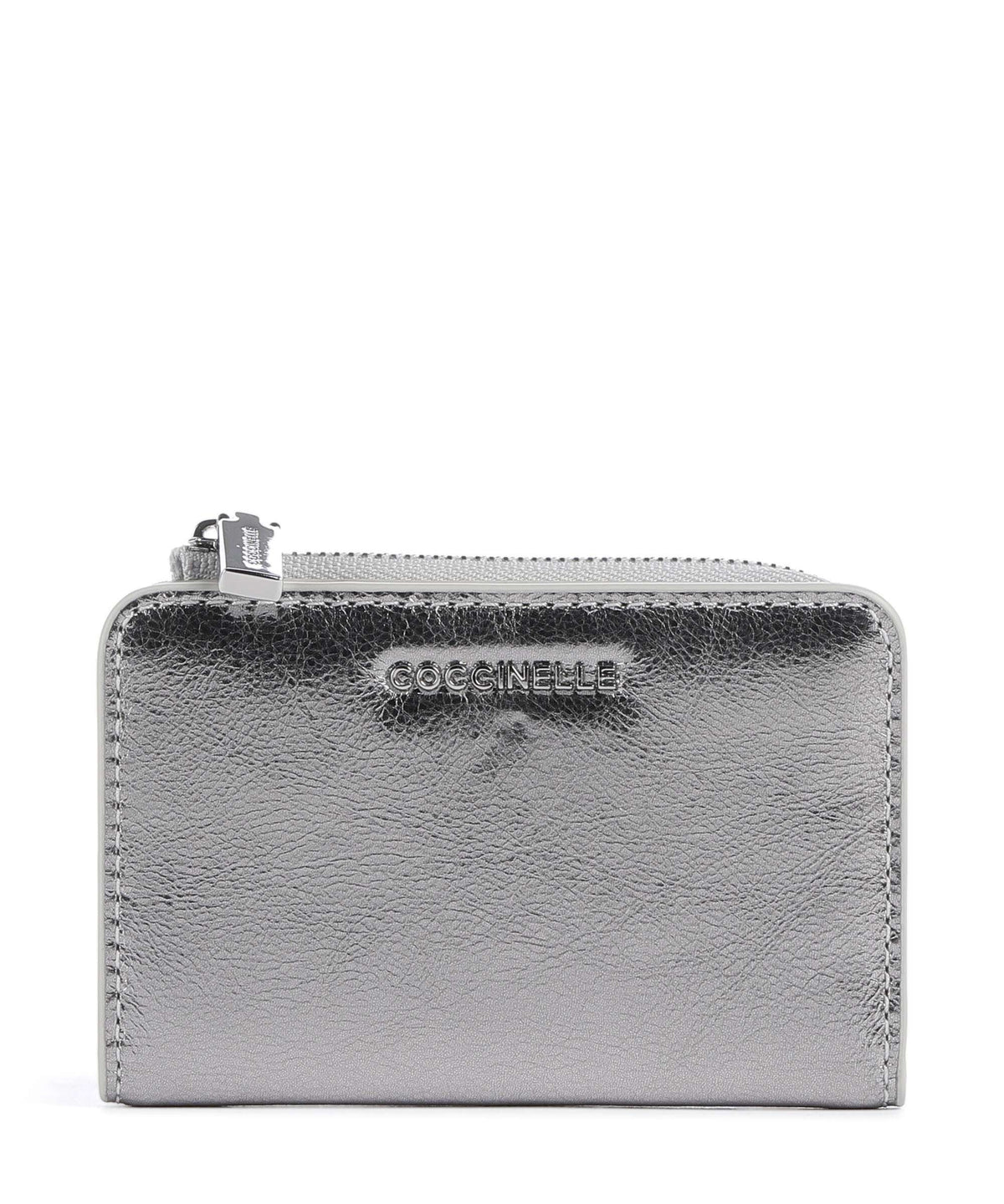 Coccinelle Metallic Smooth Metal Wallet silver