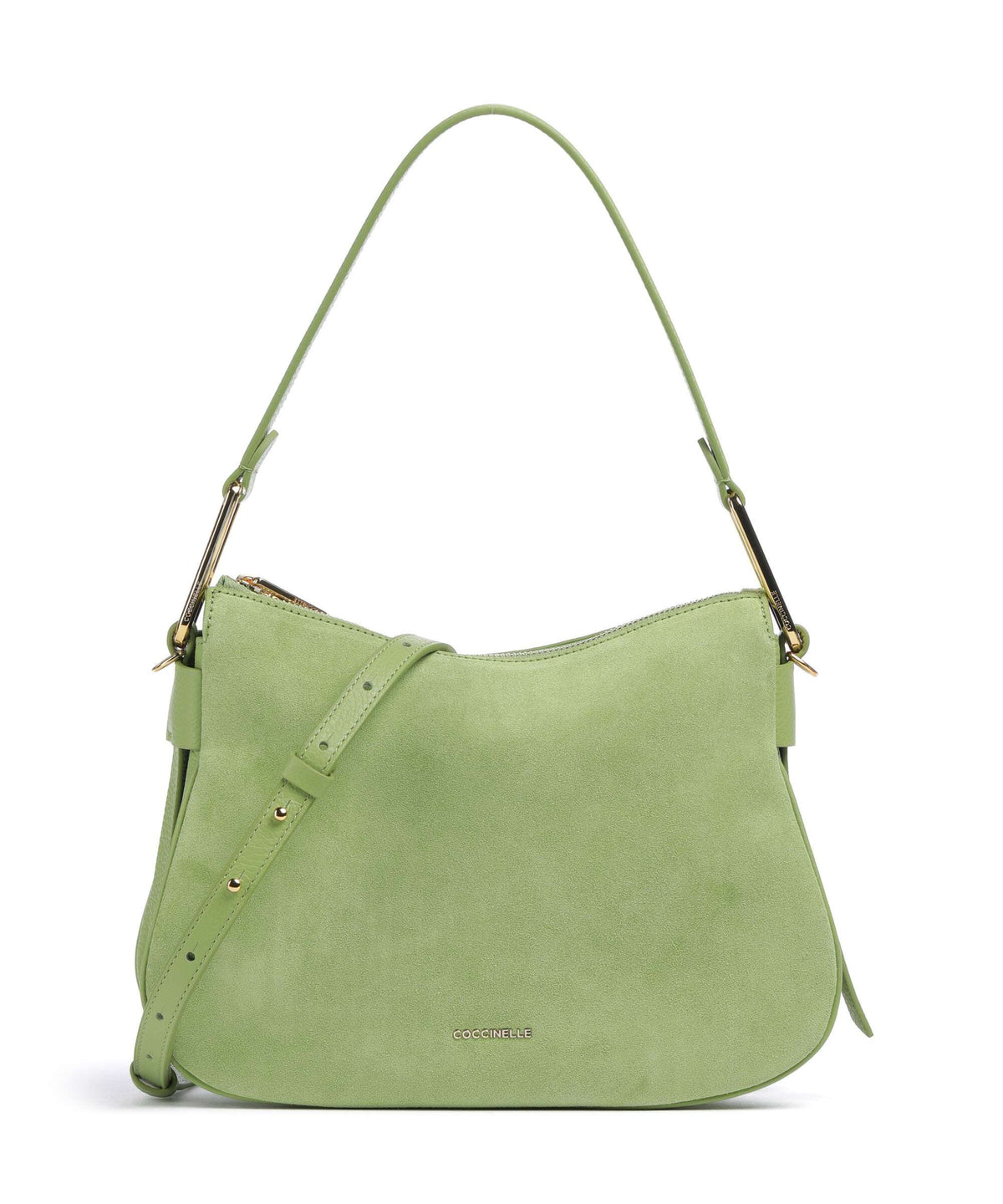Coccinelle Magie Suede Hobo bag guacamole