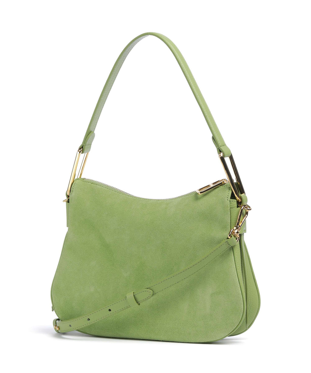 Coccinelle Magie Suede Hobo bag guacamole
