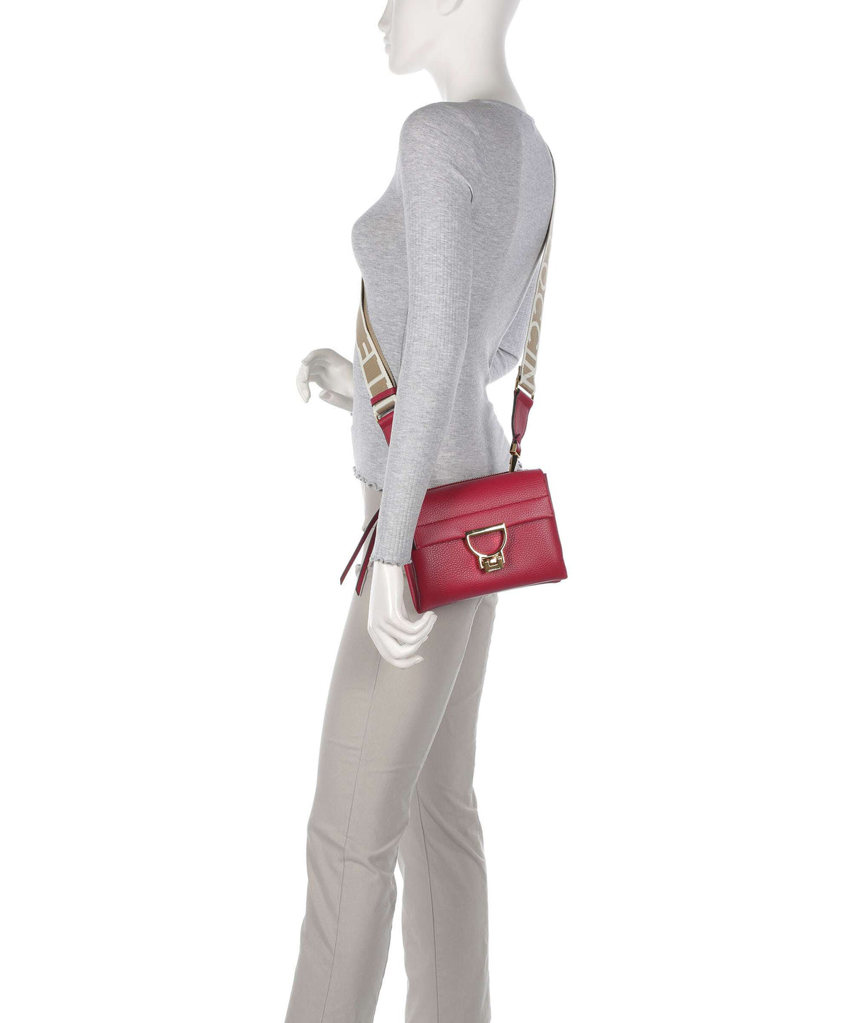 Coccinelle Arlettis Signature Crossbody bag sangria