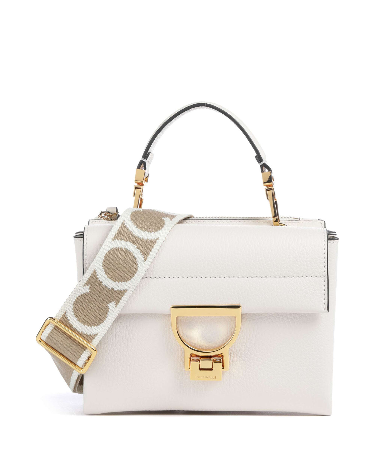Coccinelle Arlettis Signature Crossbody bag blanco