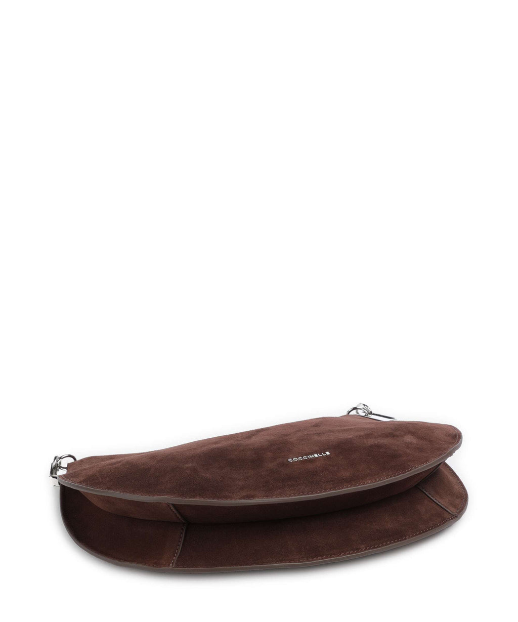 Coccinelle Sunup Suede Hobo bag brunette