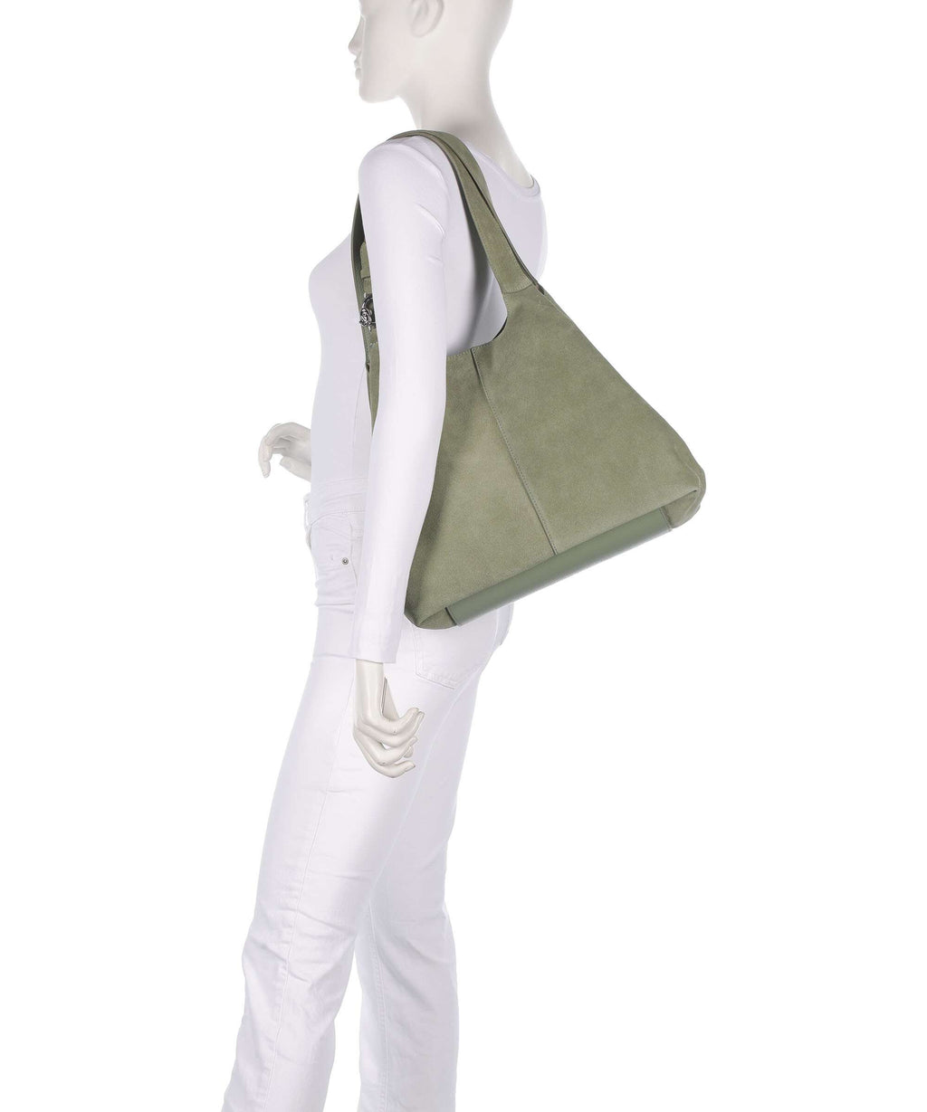 Coccinelle C-Easy Suede Hobo bag greenery