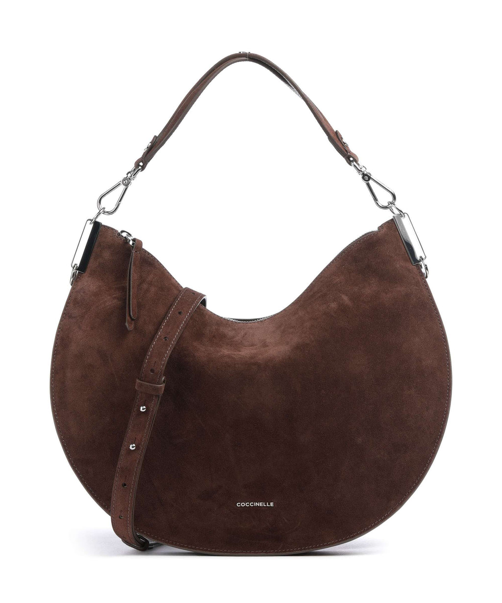 Coccinelle Sunup Suede Shoulder bag brunette
