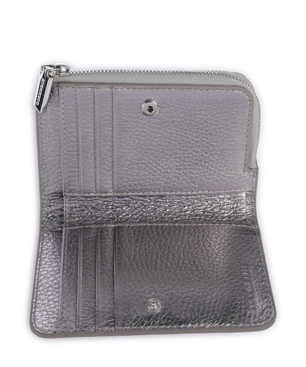 Coccinelle Metallic Soft Wallet steel
