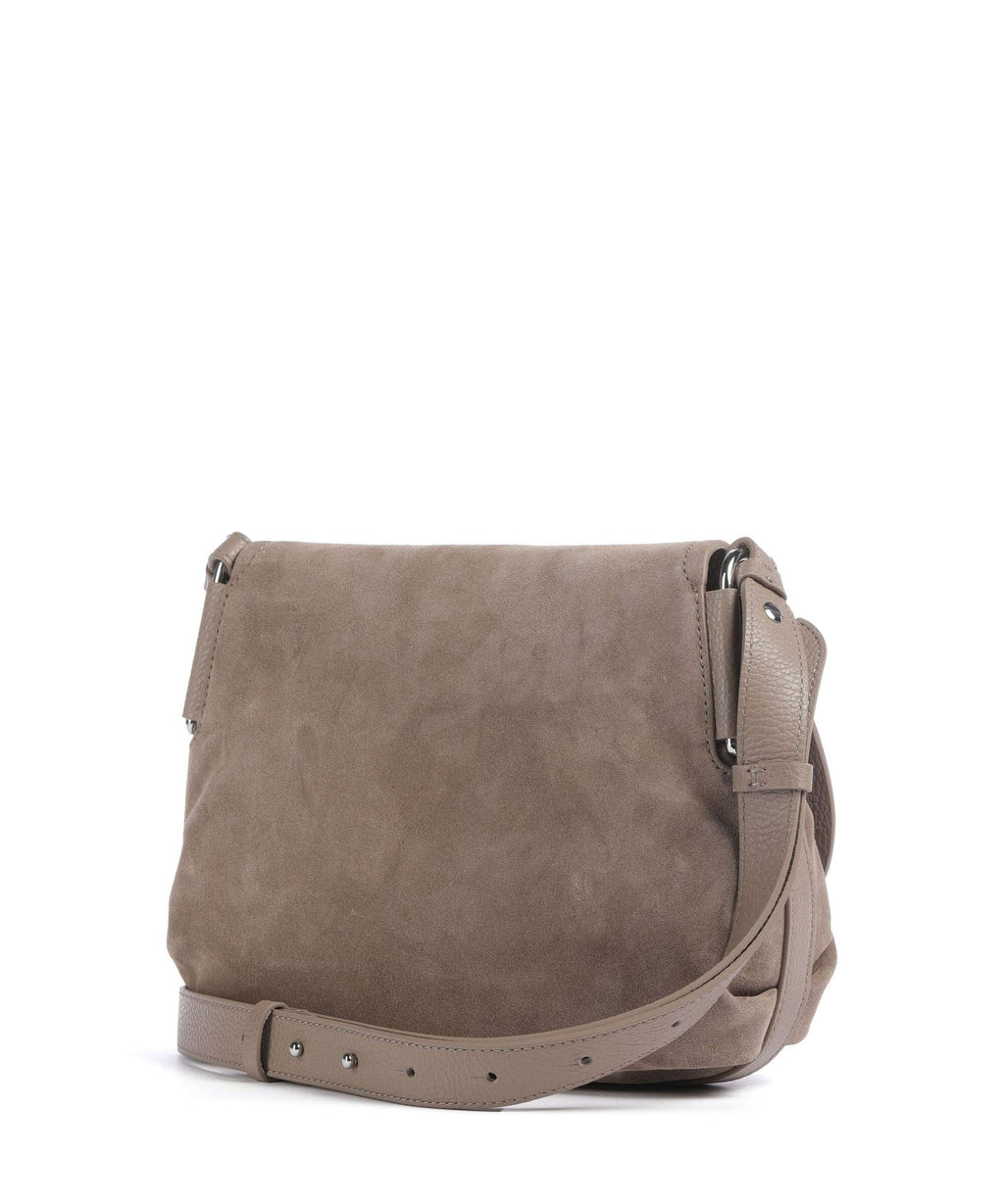 Coccinelle Rebekka Suede Crossbody bag warm taupe