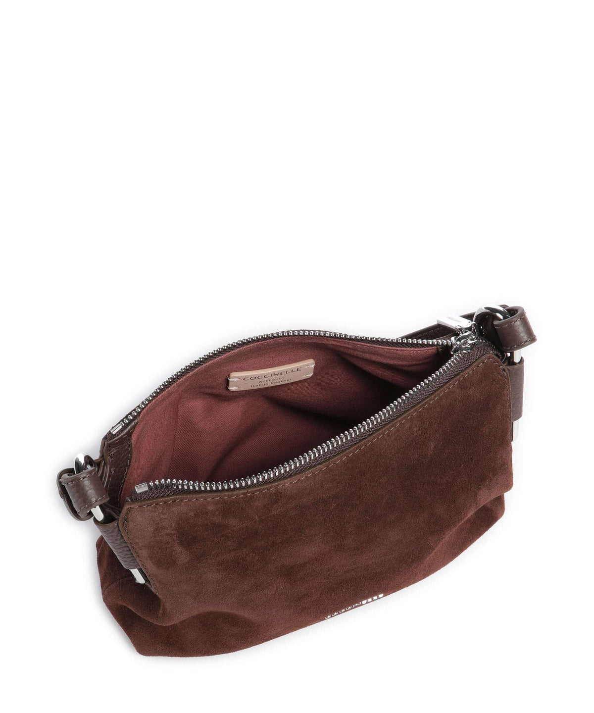 Coccinelle Rebekka Suede Shoulder bag brunette